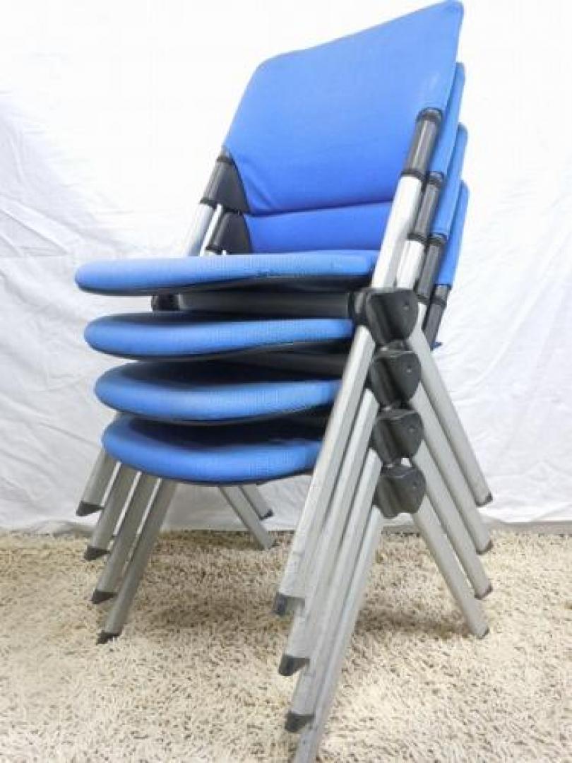 【セット販売☆4脚セット！2100円オトク！】okamura LITA　リータ スタッキングチェア　ブラックシェル　背カバー付き　■ネスティング収納も可能な高性能スタッキングチェア　■業社クリーニング済み商品♪【会議チェア】
                                    中古
            