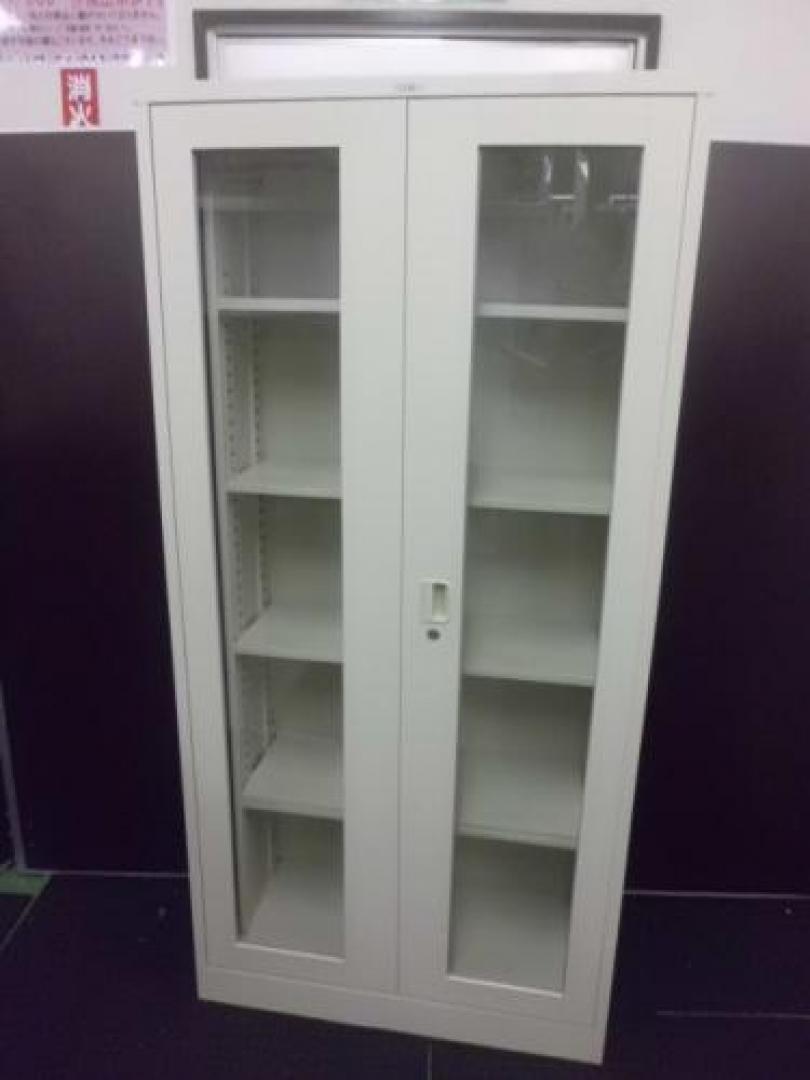 【￥２１.０００　状態良好シリーズ】　ライオン製　マジック扉式ガラス書庫　■　状態良好
                                    中古
            