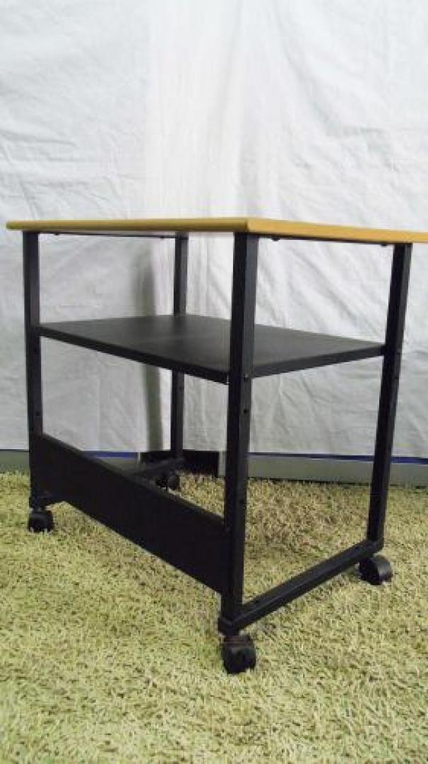 【1台入荷！】木目天板　プリンター台　電話台　キャスター付き
                                    中古
            