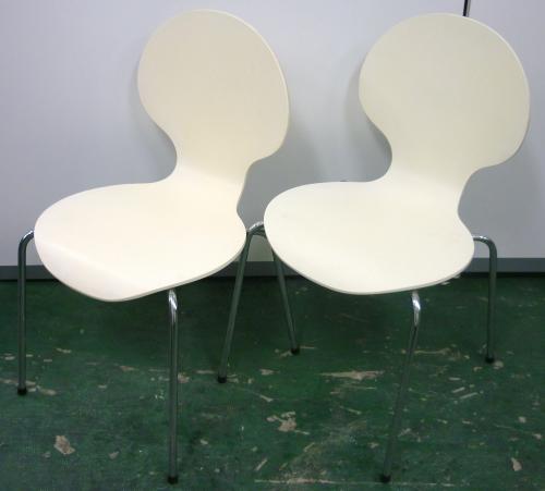 ■積載収納可能■　【セット商品】座面と背もたれ木製チェア【会議チェア】
                                    中古
            