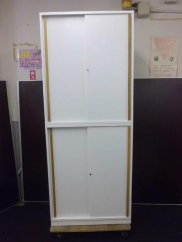 【￥２２.０００　状態良好シリーズ】　上下書庫セット上段引き違い　下段引き違いタイプ　■　人気のホワイトカラーが入荷しました　■　状態良好　
                                    中古
            
