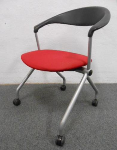 【 1脚限定価格!! 】 ネスティングチェア　｜ レッド　｜　ウチダ　UCHIDA　｜　FM-290　スタッカートシリーズ　　【会議チェア】
                                    中古
            