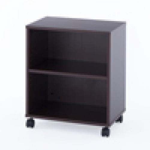 【事務用品】　木質オープンワゴン　/　ダークブラウン
                        ノルム
                                    新品
            