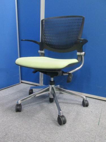 【オカムラ製ミーティングチェア　Ｇｒａｔａ（グラータ）】上下昇降+肘付　ワンランク上のミーティングチェア【会議チェア】
                                    中古
            