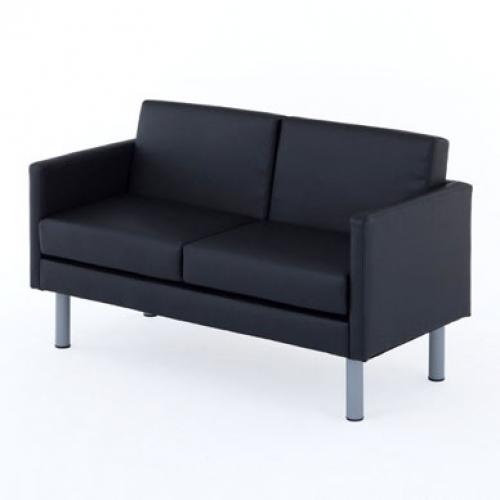 コンパクトソファ 2人用【ブラック】【事務用品】
                                    新品
            
