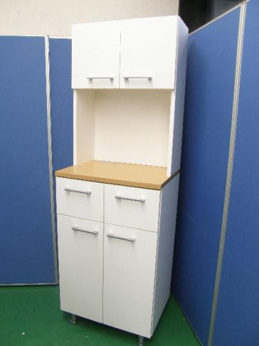 【キッチンキャビネット】【8月16日更新】オフィスでもご自宅でも使用OK□□色：人気のホワイト□緊急お値下げ16,800円⇒10,500円□□
                                    中古
            