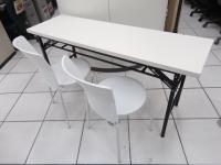 『折畳テーブル（幅150cm）+新品チェア2脚』 休憩用やちょっとした会議にいかがでしょうか？ 【セット商品】 