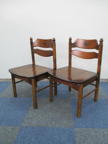 【木製チェア】カリモク製　2脚セット
                                    中古
            