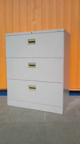 【オカムラ製】42シリーズ　3段ラテラル（3段引き出し）　カラー ニューグレー
                                    中古
            