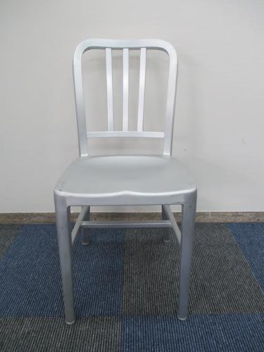 【ミーティングチェア】　ノーブランド製　　【シルバー色】【会議チェア】
                                    中古
            