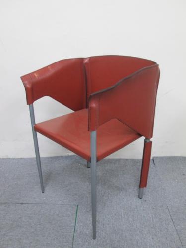 【ミーティングチェア・ブラウン・レザータイプ】【会議チェア】
                                    中古
            