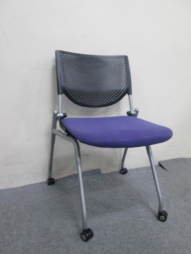 【オカムラ製｜プロスタックシリーズ｜キャスター付・ネスティングチェア】【会議チェア】
                                    中古
            