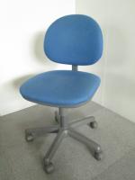 【100脚セット】オフィスチェア　肘無　ブルー　事務　椅子【セット商品】【OAチェア】