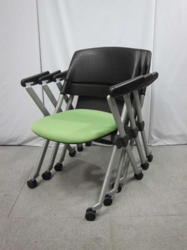 リータ(LITA)チェア｜オカムラ｜ブラックシェル｜キャスター・肘付｜グリーン｜3脚セット｜【セット商品】【会議チェア】
                                    中古
            