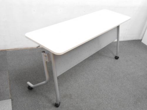 ■スタックテーブル　■幕板付き　■ホワイト　■サイズ：W1500×D450×H700
                                    中古
            