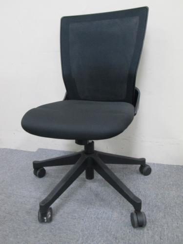 ■状態良好■１台限り【OAミドルバック肘無しチェア・ブラック】【OAチェア】
                                    中古
            