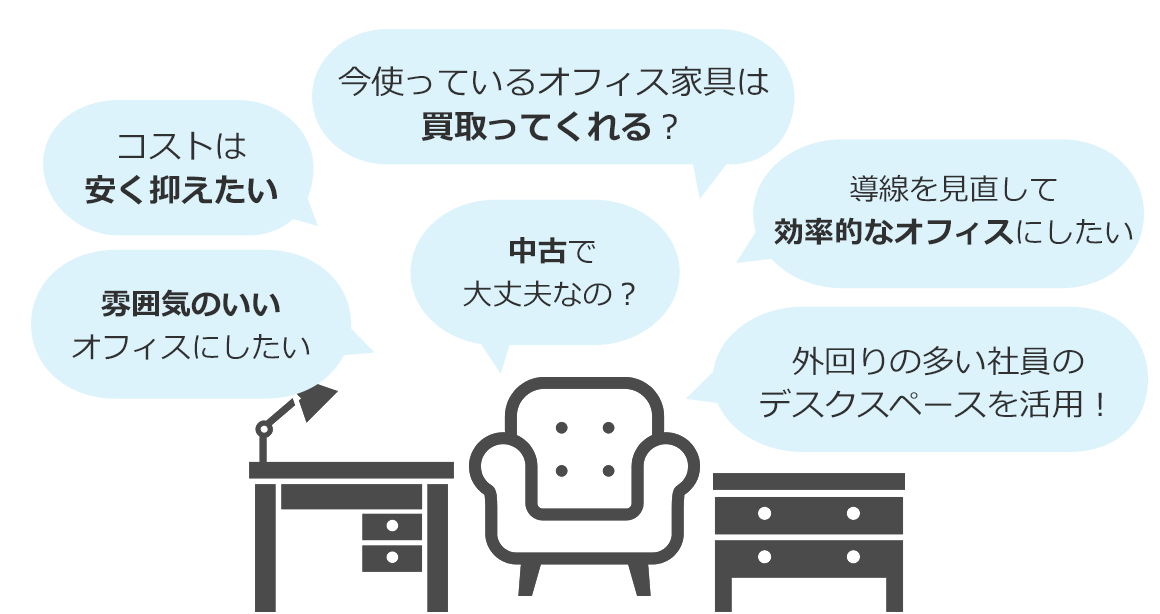 損害保険会社支社リニューアル支援 中古格安オフィス家具通販ならオフィスバスターズ