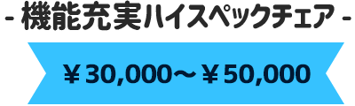¥30,000~¥50,000 機能充実ハイスペックチェア
