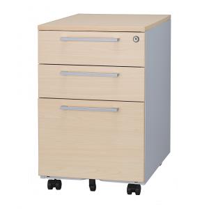 【事務用品】売れてます！　木製３段ワゴン　ＭＤＦを使用　２色