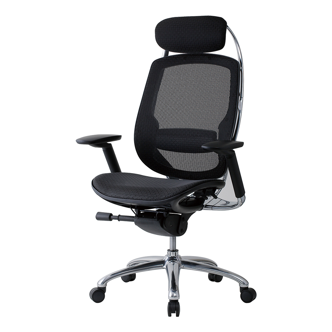 【事務用品】売れてます！　高級感のあるアルミフレーム仕様　ヘッドレストつき
                        OAF
                                    新品
            