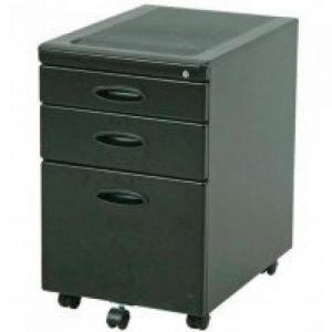 スチール3段ワゴン ブラック【事務用品】