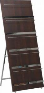 おしゃれな木目調　ウッドラック５段　ワイドタイプ【事務用品】