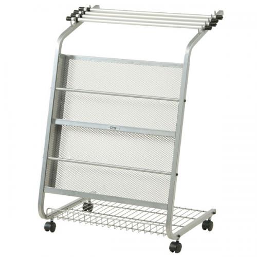 新聞架　マガジンラック・下棚付き　キャスター付きタイプ　※ご発注は5台〜となります。【事務用品】
                        
                                    新品
            