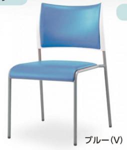 スタッキングチェア　ビニールレザー　塗装脚タイプ【会議チェア】【事務用品】