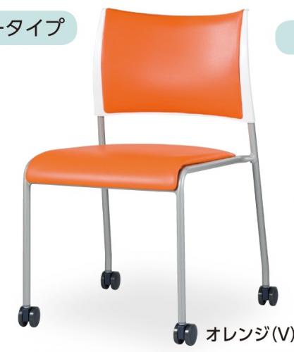 キャスター付スタッキングチェア　布地　塗装脚タイプ【会議チェア】【事務用品】
                        ライタス
                                    新品
            