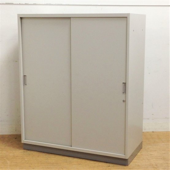 【中古】シンライン  HTM-109GSN-WE イトーキ（ITOKI） ローキャビネット／引き違い