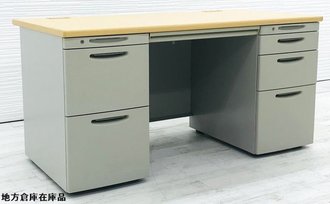 天板プレーン色｜落ち着いた色味の定番デスク｜SD-V｜本体ライトスモーク色【OI】遠方外部倉庫在庫の為、配送費・納品日はお問い合わせください