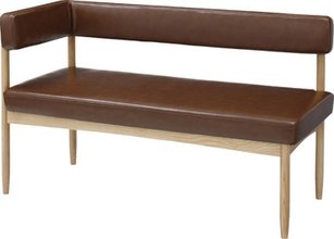 【新品】東谷　お手入れ簡単！合皮片肘ソファ　エコモ