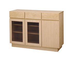 【新品】東谷　明るいナチュラル色！ フルモス 120サイドボード向かって右木扉