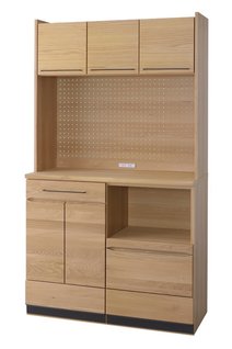 【新品】東谷　収納力抜群！ナチュラルな木製 カップボードW105　アルペジオ