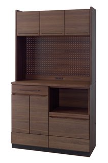 【新品】東谷　収納力抜群！シックなブラウン！ カップボードW105　アルペジオ