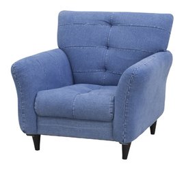 【新品】東谷　カジュアル！　デニムソファ　ランディ　1人掛