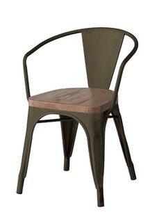 【新品】東谷　天板木目のスチールチェア！　チェア　アラン