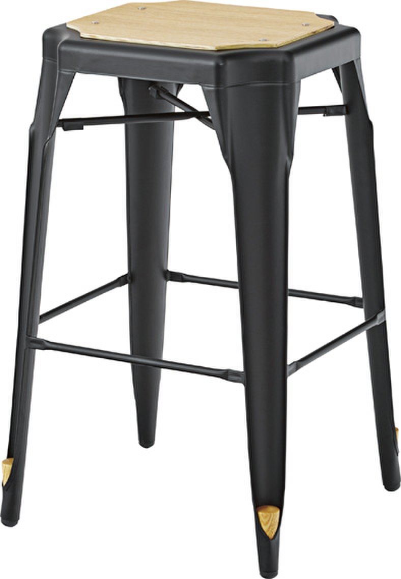 【新品】東谷　木目座面×スチールのスタッキングチェア　ハイスツール
                        その他シリーズ
                                    新品
            