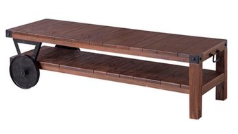 【新品】東谷　天然木製のカントリー調！　トロリー　ローボード