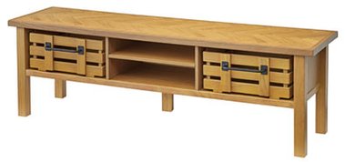 【新品】東谷　ヘリボーン柄の天板　TVボード　クｰパス