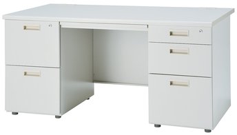 スタンダードデスク。
両袖机で収納が多い方にもお勧めです！