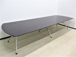 ■入替商品の為お安く！！イトーキ/DDシリーズ大型テーブル/W3600　高級感のあるブラウン天板/小傷あり