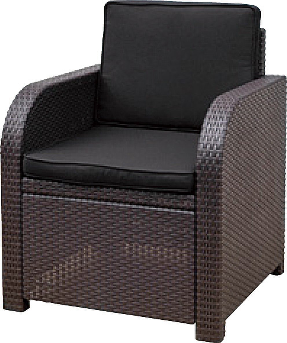 【1人掛けソファ】樹脂製のラタン調ソファだから、屋外でもご利用頂けます。
                        TAN
                                    新品
            