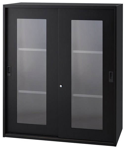 【新品】IC  IC-0910SG BK 井上金庫 ローキャビネット／引き違い