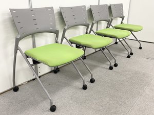 【4脚セット！】人気のマノスチェアが8脚入荷！ネスティングチェア/ライトグリーン