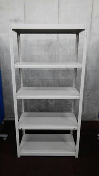 コクヨのW890の中古ラックが7台入荷しました！②　天地5段　耐荷重：段/100kg　ボルトレスなので組立も簡単！ 
※マテハン本舗の中古商品は、千葉県柏市に在庫がございます。