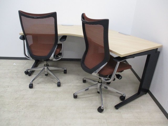 【中古】プロステージ   オカムラ（okamura） 平デスクセット