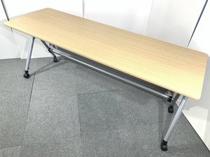 【4台入荷！】｜サイドスタックテーブル｜木目｜奥行600mm｜壁際デスクとしての使用も増加中！