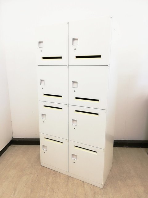 【中古】レクトライン  4BM13Y ZA75 オカムラ（okamura） 8人用更衣ロッカー