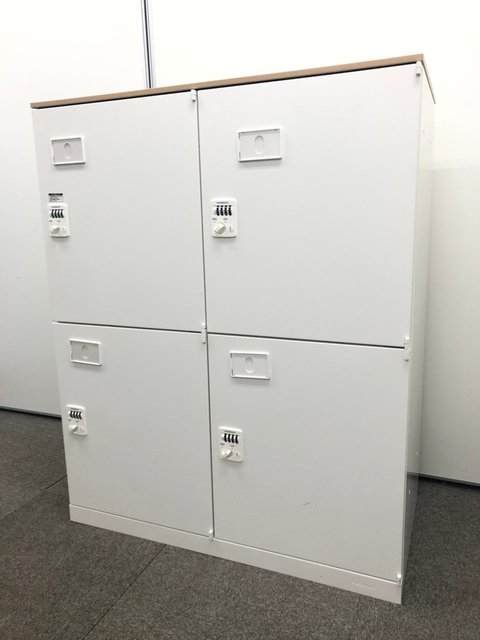 【中古】レクトライン  4B388X ZA75 オカムラ（okamura） 4人用更衣ロッカー